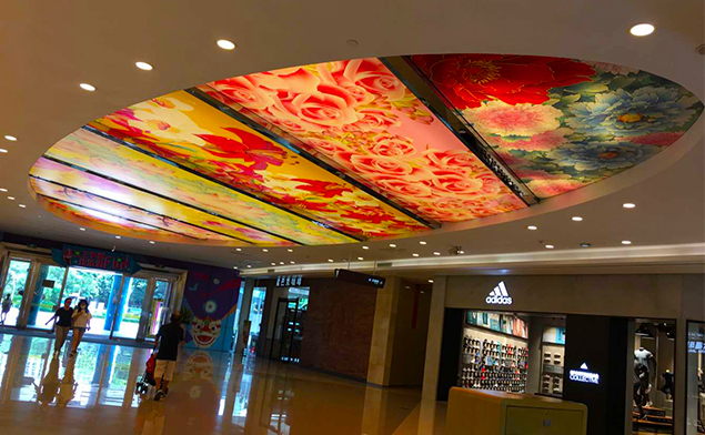 超市天花板吊頂異形軟膜卡布燈箱