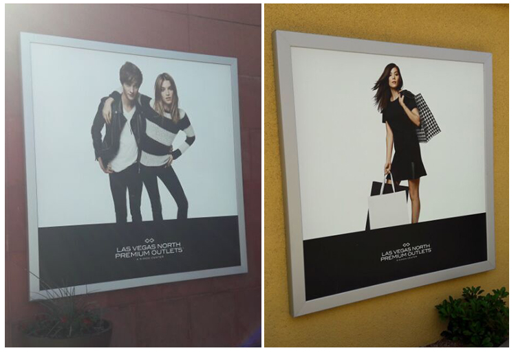 美國拉斯維加斯奧特萊斯外墻工程超薄拉布燈箱_02