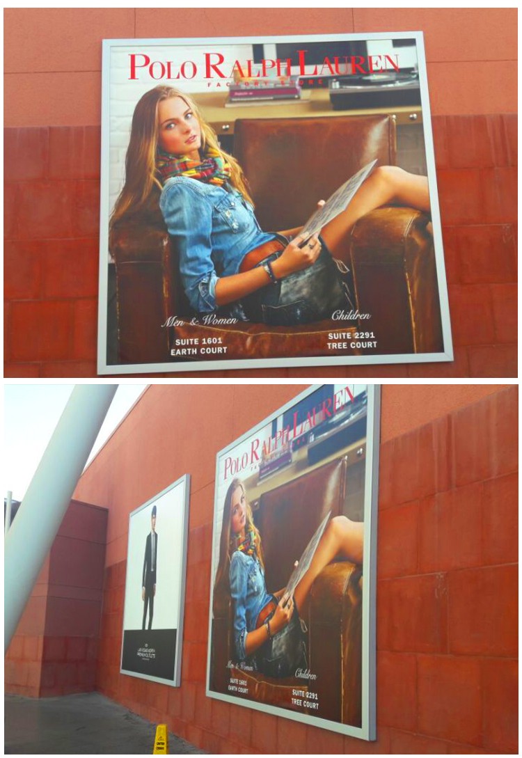 美國拉斯維加斯奧特萊斯外墻工程超薄拉布燈箱_01